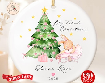 Baby Girl Christmas Ornament First Christmas for Baby Girl Ornament Personalized 1st Christmas Ornament Baby Girl My First Christmas Girl