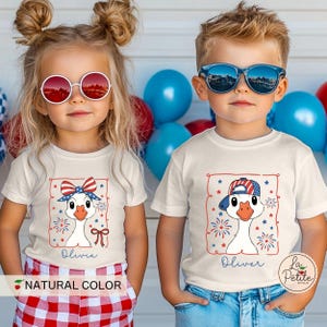 Custom 4th pf July Goose Shirt Boys Girls 4th of July Silly Goose Shirt Kids America Goose Shirt Toddler Tshirt Memorial Day Toddler Tee