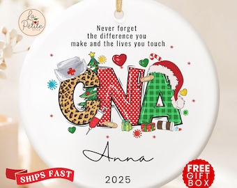 CNA Nurse Ornament Nurse Christmas Ornament Personalized Nurse Gifts Thank You Ornament for Nurse Appreciation Gifts Nursing School Student