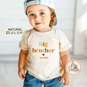 Big Brother Lil Brother Shirt Middle Brother Shirt Siblings Matching Shirt Family Baby Announcement Pregnancy Reveal 3rd Baby Announcement