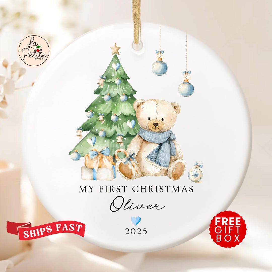 Personalized First Christmas Ornament 1st Christmas Ornament Boy Custom — free download