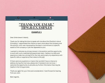Interview Thank You Email Template Etsy Interview Thank You Email Template Etsy