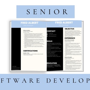 2023 Software-Entwickler Job Resume No Photo. ATS Optimiert für Software-Entwickler, hoch konvertierender Blickfang Lebenslauf bearbeitbar Canva