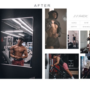 13 MOBLE LIGHTROOM Presets , Gym Instagram Filter, moody workout presets for mobile Lightroom Photo Editing, bodybuilding, LIGHT