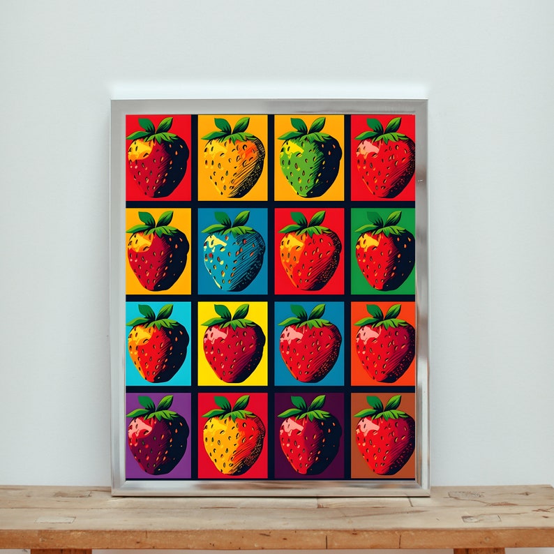 Retro Pop Art Wall Collage Kit 8 Piece Vintage Aesthetic Prints Pop Art