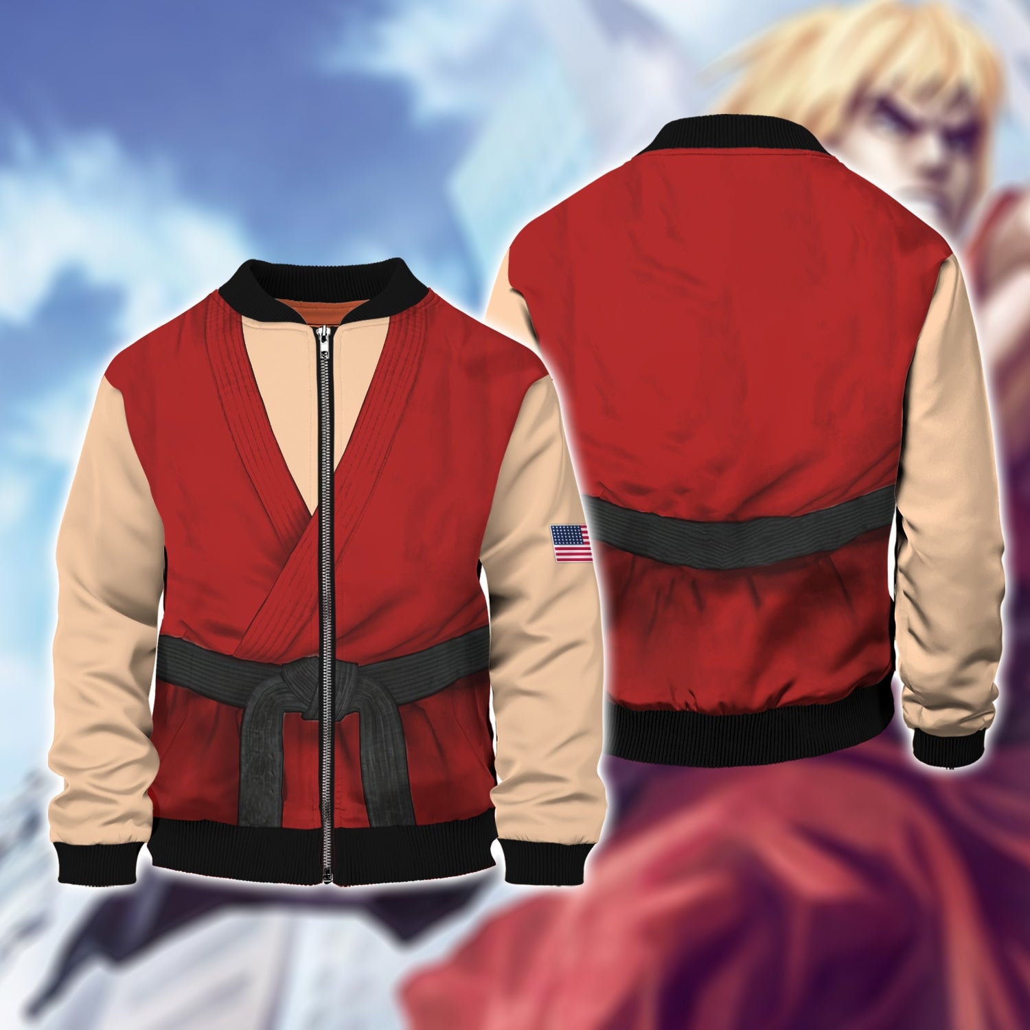 Hadouken Street Fighter Ryu Hoodie - Unisex Pullover Sweatshirt (80% Cotton) - Multiple Sizes