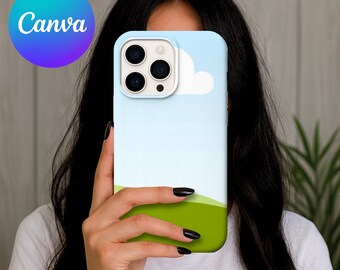 Tough Case Mockup, Phone Case Mockup, iPhone Case Mockup, iPhone Mockup, Canva PNG, iPhone canva mockup, POD phone mock