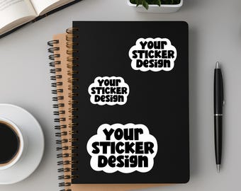 Die Cut Sticker Mockup: Canva, Printify Compatible (JPG Digital Download 5000x5000px)