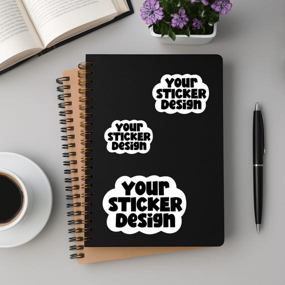 Die Cut Sticker Mockup: Canva, Printify Compatible (JPG Digital Download 5000x5000px)