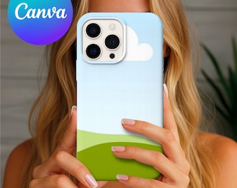 Tough Case Mockup, Phone Case Mockup, iPhone Case Mockup, iPhone Mockup, canva PNG, iPhone canva mockup, POD phone mock