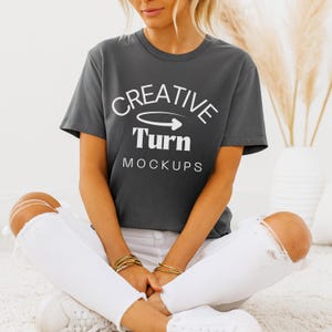 Asphalt Bella Canvas 3001 Shirt Mockup, T-shirt Mockup, 3001 Bella Canvas, boho tshirt Mockup, TShirt Mockup, Bella Canvas 3001 Asphalt