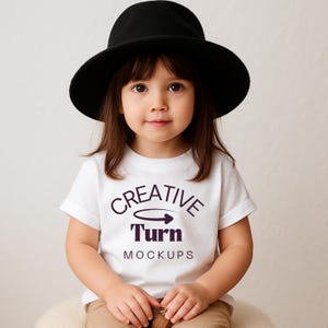 Kids White Tshirt Mockup, kids Boho Shirt Mockup, White Tee Girl Toddler Mockup, Child Bundle Bella Canvas Youth 3001Y, 64000B, Gildan 5000B