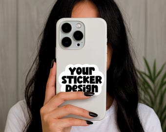 Die Cut Sticker Mockup: Canva Template for Etsy Listings