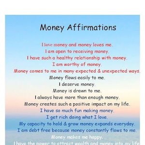 Attract Money Affirmations