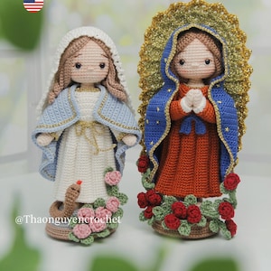 Our Lady Guadalupe & Grace, Jungfrau Maria Häkelanleitung, katholische Amigurumi-Anleitung