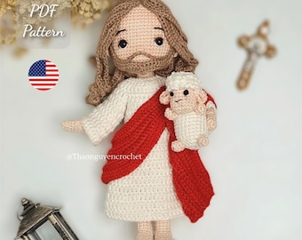 Jesus Christ Amigurumi Crochet Pattern | Christian Doll (PDF Pattern)