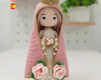 Virgin Mary Crochet Pattern – Amigurumi Catholic Doll – Religious Handmade DIY PDF Tutorial