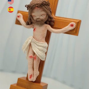 Jesus Amigurumi Crochet Pattern | Crucifixion Figure, Crown of Thorns (PDF Download)