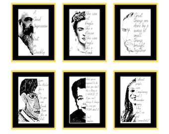 Artists Quotes Set 1- 11 x 17 Unframed