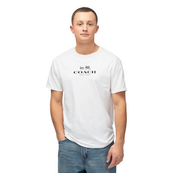 COACH - COACH ロゴＴシャツ ホワイト Coach White T-shirt Classic Designer Tee With Minimalist Logo - Etsy