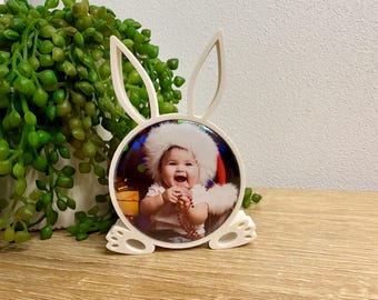 Paquete de marco y soporte para refrigerador con diseño de conejito de Pascua, color STL / 2.25"