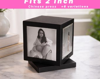 Cubo giratorio con prensa magnética fotográfica china de 2 pulgadas STL