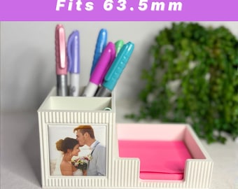 Organizador de escritorio magnético de 63,5 mm STL / Portalápices, bandeja para notas (descarga digital)