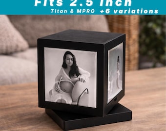 Archivo STL de cubo giratorio con soporte magnético de 2,5 pulgadas / Botón Titan MPRO (descarga digital)