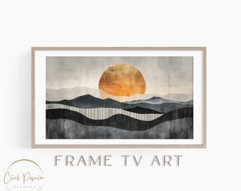 Samsung Frame TV Art - Japandi Abstract, Landscape Digital Painting, TV Art, Japandi Scandi Neutral Tones, Contemporary Modern Art 635