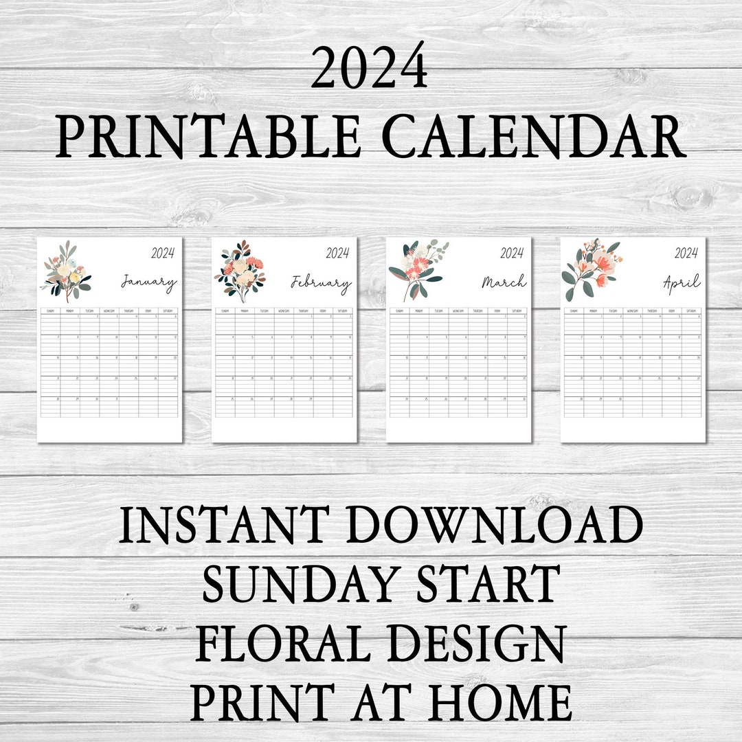 2024-printable-lined-monthly-calendar-sunday-start-calendar-etsy