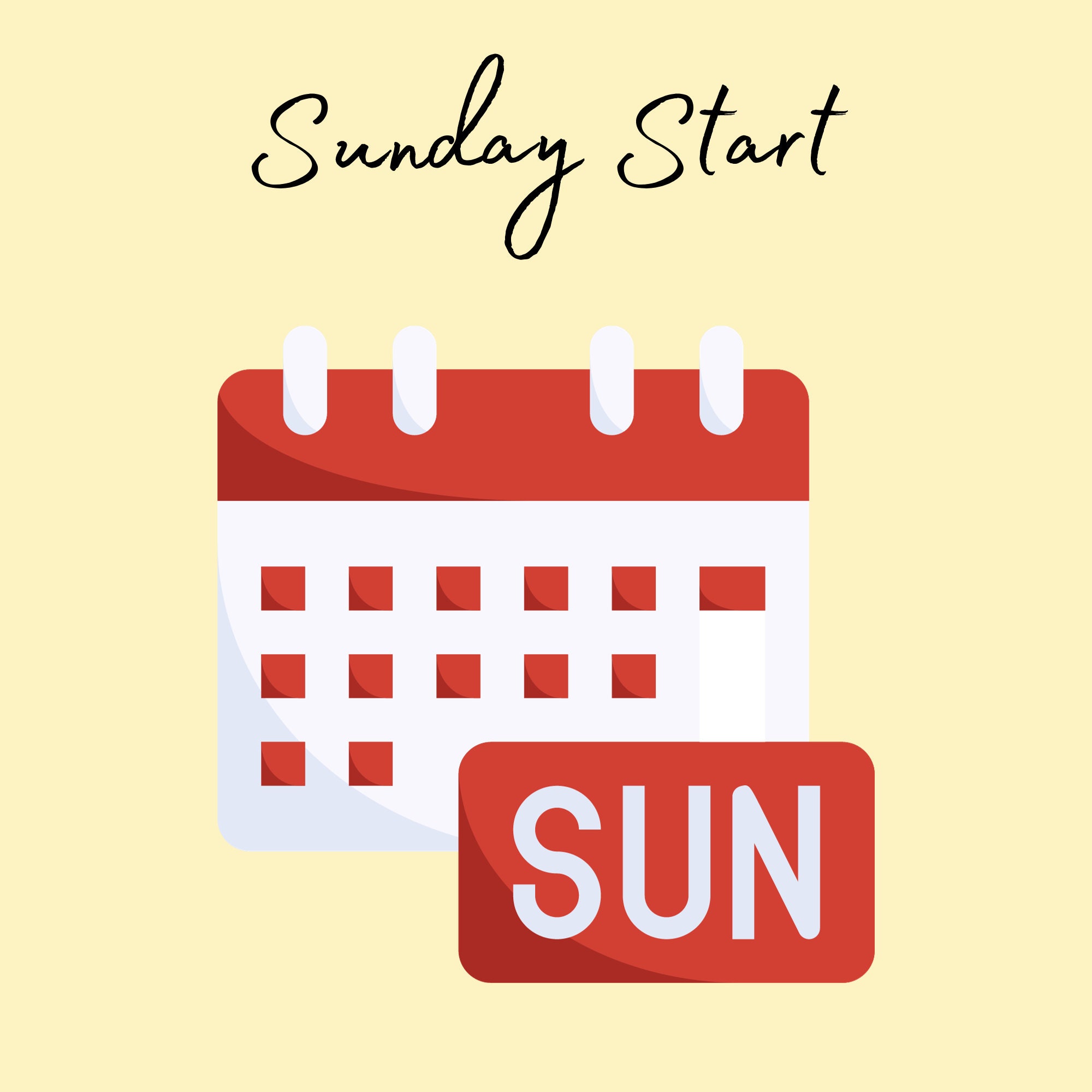 2024 Calendar Printable Blank Design Monthly Calendar Sunday Etsy