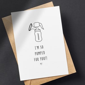Baby Shower | Téléchargement numérique et carte imprimable | Carte de grossesse | Carte nouvelle maman | Carte pour nouveaux parents | Des cartes amusantes pour les futurs parents