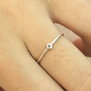 925 silver initial ring,custom initial ring
