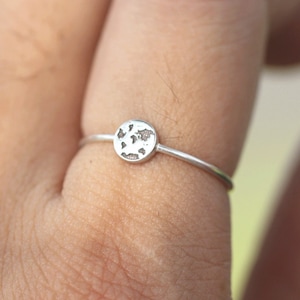 Bague carte du monde en argent 925, bague Globe délicate, bague Silver Earth, bijoux de voyage, bijoux de tous les jours