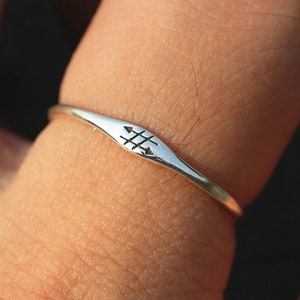 The past does not equal the future,Inspirational ring,Motivational jewelry,925 silver tiny ring,ring,simple silver ring