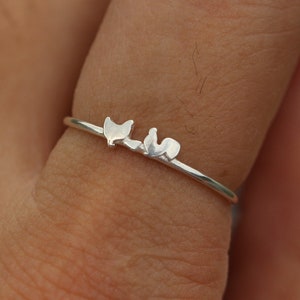 925 silver chicken ring,silver hen ring, farm animal jewelry,family jewelry, meanfully inspired style jewelry,gift for her