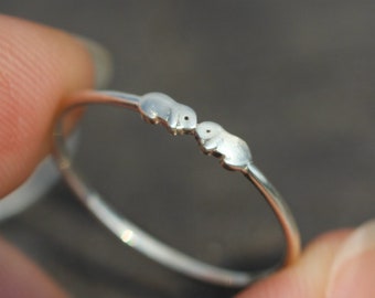 925 silver rabbit ring,silver bunny ring,family pet jewelry,gift for girl