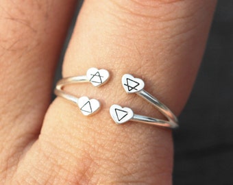 Sterling Silver Earth Elements Ring: Minimalist Jewelry