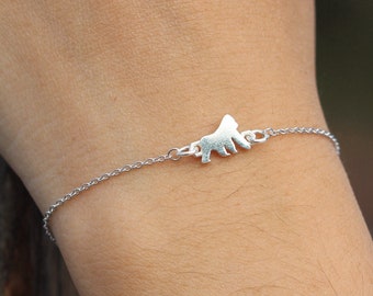 925 silver orangutans bracelet,Gorilla bracelet,Monkey bracelet,adjustable jewelry