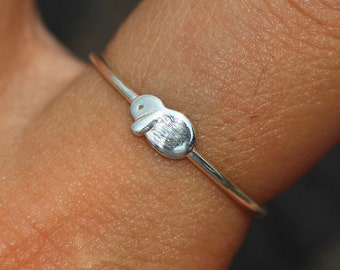 Sterling Silver Baby Bunny Ring: Animal Lover Jewelry