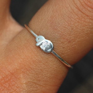 925 silver baby rabbit ring,baby bunny ring,animal lover jewelry,gift idea