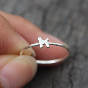 solid 925 silver poodle ring,silver poodle dog ring silver,rings,Animal Rings,animal lover jewelry,beagle jewelry,Dog Lover Gift