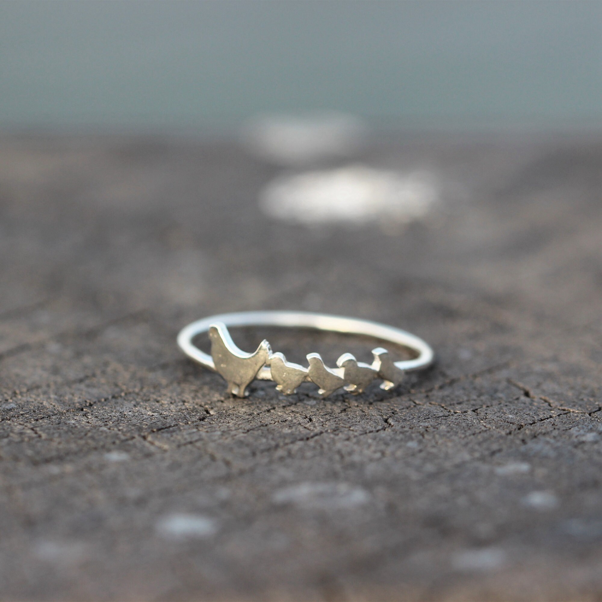 Sterling Silver Hen & Chick Ring: Family Jewelry - Etsy