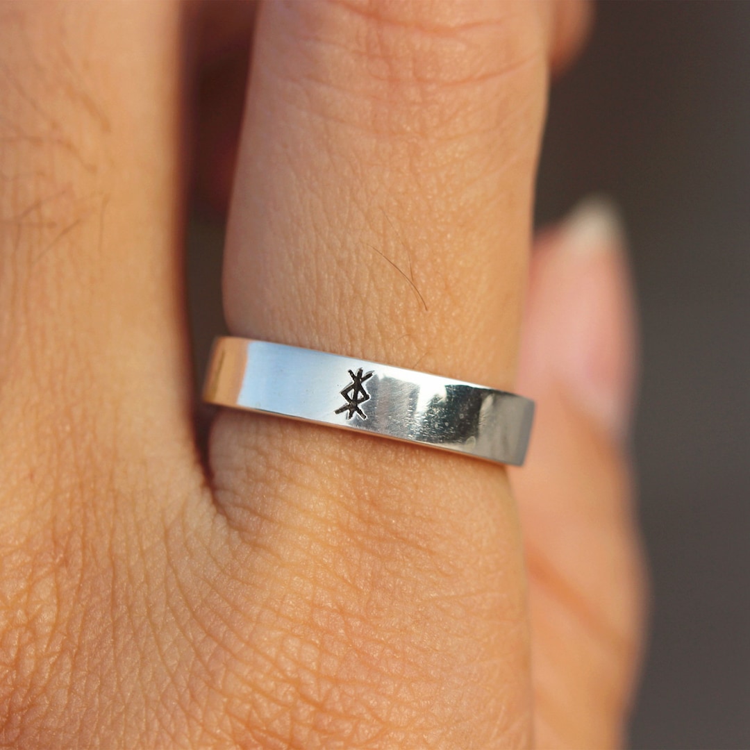 Personalized Silver Bindrune Ring,custom Silver Bind Rune Ring ...