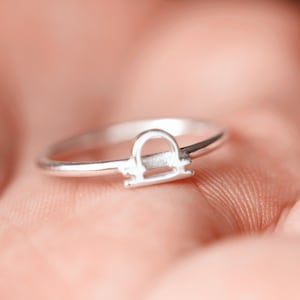 925 Silver Libra Ring: Zodiac Constellation Jewelry