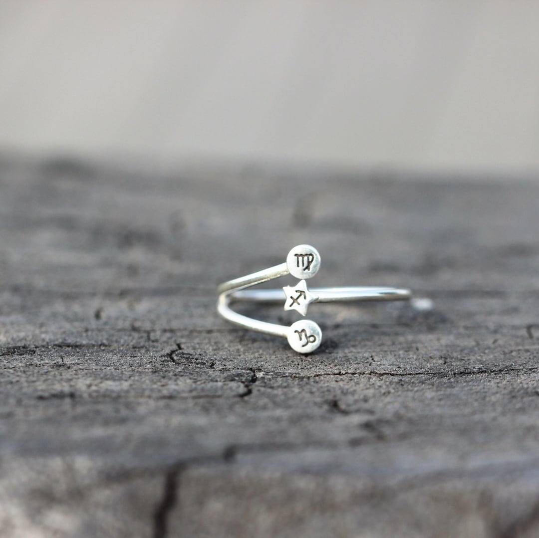 Silver Horoscope Rings Personalized Zodiac Ring: Solid Sterling Silver Astrology Ring - Etsy