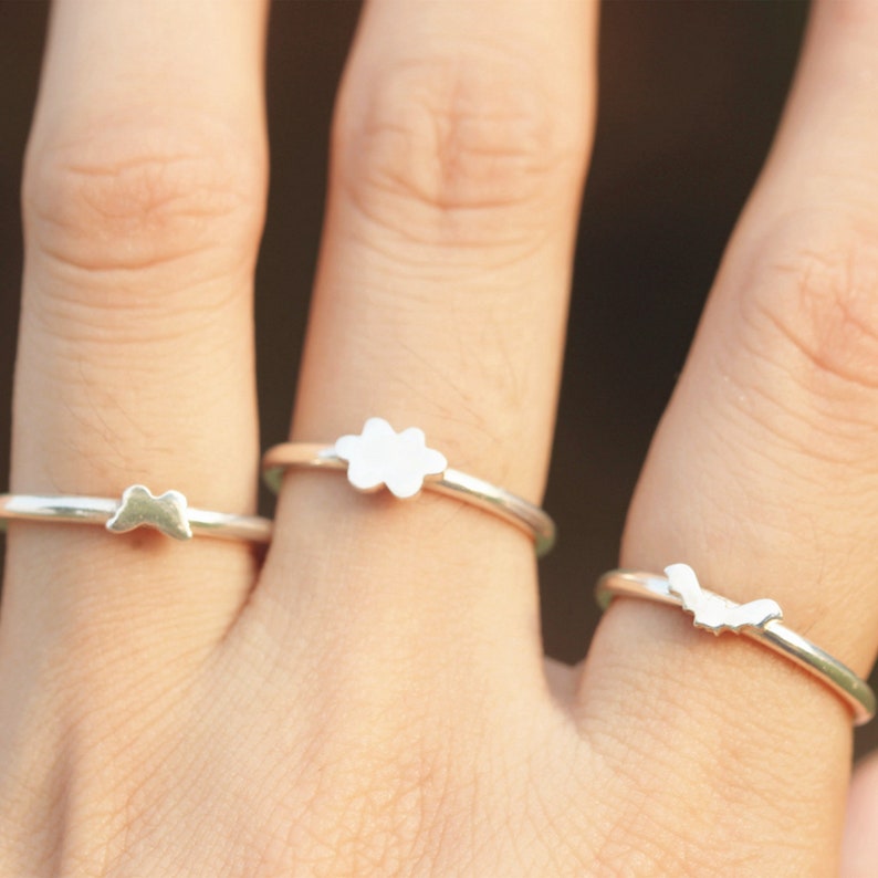 925 Silver Cloud Ring - Etsy
