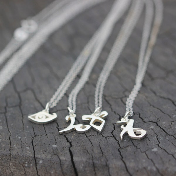 925 silver Power runes necklace,Parabatai Rune necklace,Healing runes necklace,Love Rune jewelry geek jewelry-Set of 4