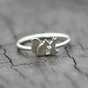 925 silver squirrel rabbit ring,squirrel ring,love jewelry
