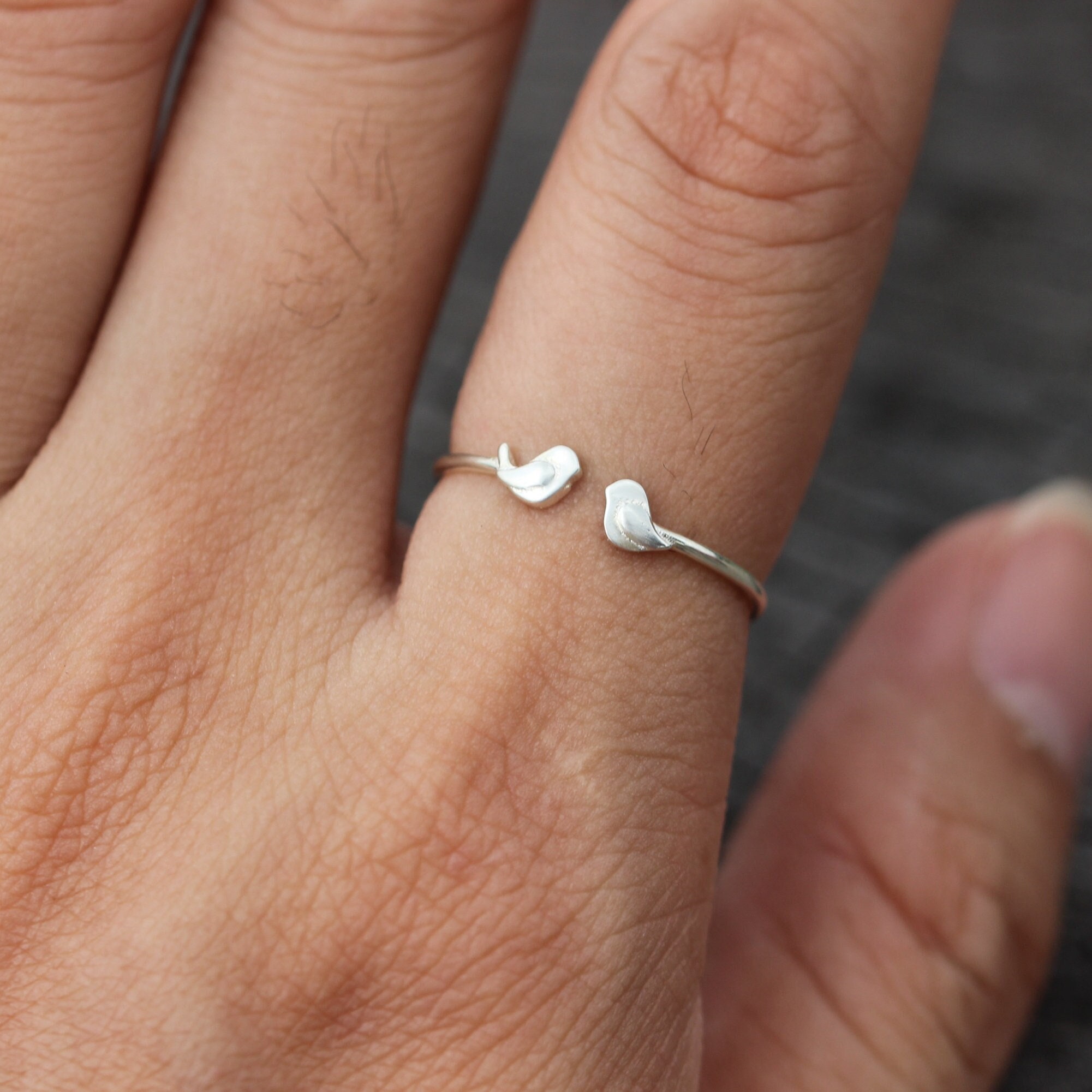 ビンテージ アヒルの親子モチーフのシルバーリング シルバー925 約11.5号 Solid 925 Silver Family Baby Birds Ring,ring Silver,midi
